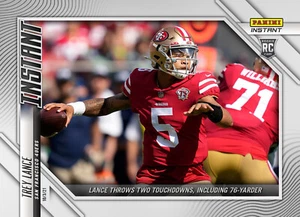 Trey Lance 2021 NFL Panini Instant Rookie Card 50 RC 2 TD San Francisco 49ers - Picture 1 of 3