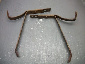 1954 Plymouth Savoy Belvedere Front Bumper Bracket Support Mount Left Right Set - Picture 1 of 4