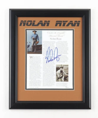 GOAT RARE Nolan Ryan Signed Custom 13x16 Framed Photo Display JSA Holo & COA - Image 1 of 2