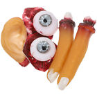 4 Pcs Halloween Organ Props Realistic Eyeball Bloody Fingers Tease