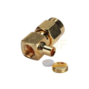 20pcs SMA male plug right angle RF Coax connector for Semi-Rigid cable RG405 - Picture 1 of 4