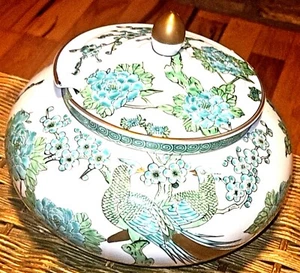 SELTEN 1960/1970 Vintage GOLD IMARI Japan Handbemalt Pfau Porzellan Suppenterrine - Bild 1 von 21