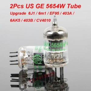 2Pcs US GE 5654W Tube Upgrade 6J1 / 6m1 / EF95 / 403A / 6AK5 / 403B / CV4010 New - Picture 1 of 12