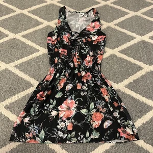 BECCA 264721 Women's French Valley Printed Dress Swim Cover-Up Black Size Small - Picture 1 of 8