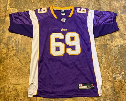 Reebok Onfield Jared Allen #69 Minnesota Vikings Stitched Jersey Size 48 Mens LG Cover