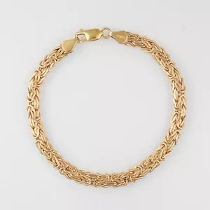 Vior Italien 14K Gold byzantinisches Kettenarmband 7" - Bild 1 von 19