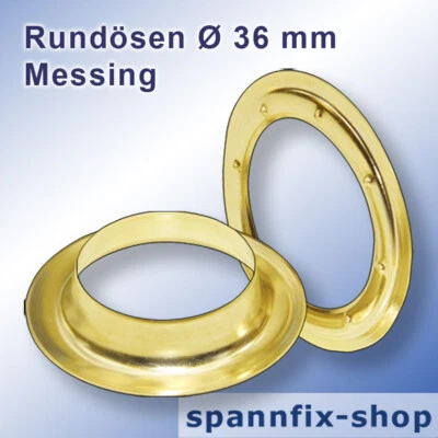 100 Pezzo Occhielli Ø 36 MM, Ottone Camion Pianificazione Occhio Tout Bandierina - Immagine 1 di 3