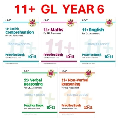 11 Plus GL Year 6 English Maths Practice Workbooks & Assessment Test Ages 10-11 - Image 1 of 4