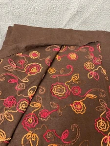 Fabric Lot 2 Yds 16 Ins 58 W Fall Suitings Brown Yarn Black Gold Red Wool Blend - Picture 1 of 7