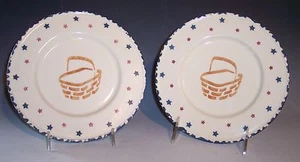 7" Plates-Basket Pattern-Set of 2! - Picture 1 of 3