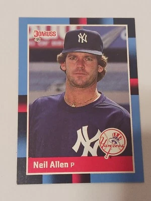 Neil Allen New York Yankees 1988 Donruss Card #597 - Image 1 of 2