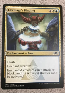 MTG - LAWMAGE'S BINDING 1X- RAVNICA ALLEGIANCE - COMMON - ENCHANTMENT - NM -MTG - Picture 1 of 2