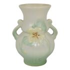 Weller Panella 1930s Vintage Art Deco Pottery Yellow Flower Green Ceramic Vase 