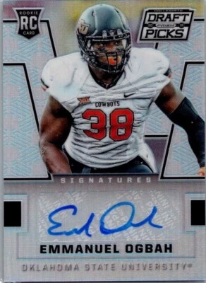 2016 -Emmanuel Ogbah- Panini Prizm Draft Silver Autograph/Signed/Auto Card #177 - Image 1 of 2
