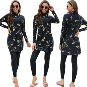 Traje de baño burkini islámico para mujer Ropa de playa Modesto Cubierta completa Traje de baño Traje de baño - Imagen 1 de 26