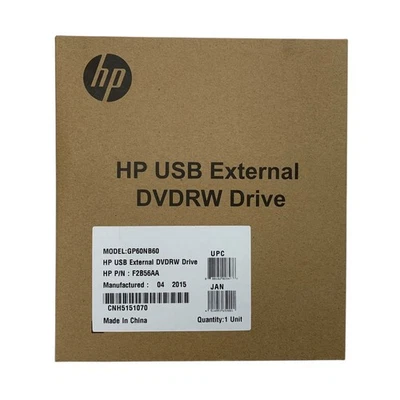 Nueva unidad externa HP USB DVD RW DVDRW GP70N lectura escritura F2B56AA Foto 1 de 4