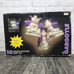 Vintage Plastic Blow Mold Halloween 10 Gargoyle Lights Seasonal Specialties 1998 - Picture 1 of 9