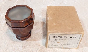 Brown Swirl Bakelit DA-BRITE Diabetrachter MOSTOW CO. CHICAGO getestet Vintage - Bild 1 von 2