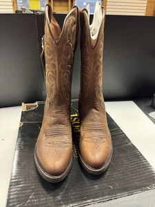 Dan Post Boots Cottonwood Embroidered Round Toe Cowboy Mens Brown Size 9 - Picture 1 of 4