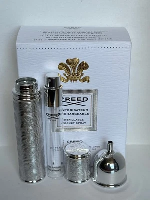 Atomizador de cuero Creed PLATA 10 ml 0,33 oz NUEVO Foto 1 de 2