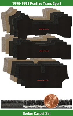 Conjunto de tapete berbere personalizado para Pontiac Trans Sport 90-98 com logotipo (3 peças) #X5K - Imagem 1 de 4