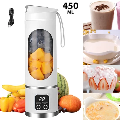 SPREMIAGRUMI ELETTRICO PORTATILE FRULLATORE FRULLATORE SUCCO PER AUTO SPORT VIAGGIO - Immagine 1 di 4