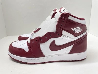 Tênis juvenil Nike Jordan 1 retrô alto OG equipe artesanal vermelho FD1437-160 tamanho 7Y - Imagem 1 de 4