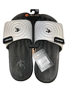 AND1 Men’s Athletic Adjustable Swirl Slide Sandals White Size 11 - Picture 1 of 4