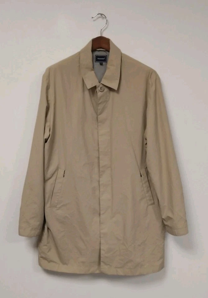 Мужская бежевый Rockport Longline Mac кнопка вверх Тренч Великобритании размер 42 XL дизайнер - Изображение 1 из 4