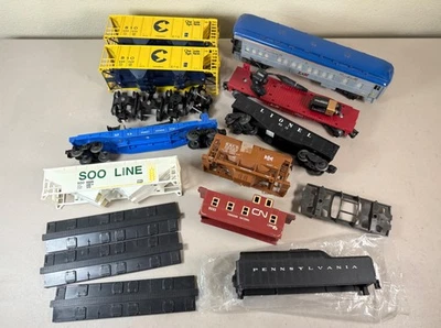 Большой смешанный лот б/у вагонов и запчастей для поездов колеи O / ЗАПЧАСТИ И РЕМОНТ / КАК ЕСТЬ - Изображение 1 из 4