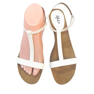 Style&co.Sandal Mulán White Women Wedge Ankle Strap Comfort Casual Size.9.5 M - Picture 1 of 11