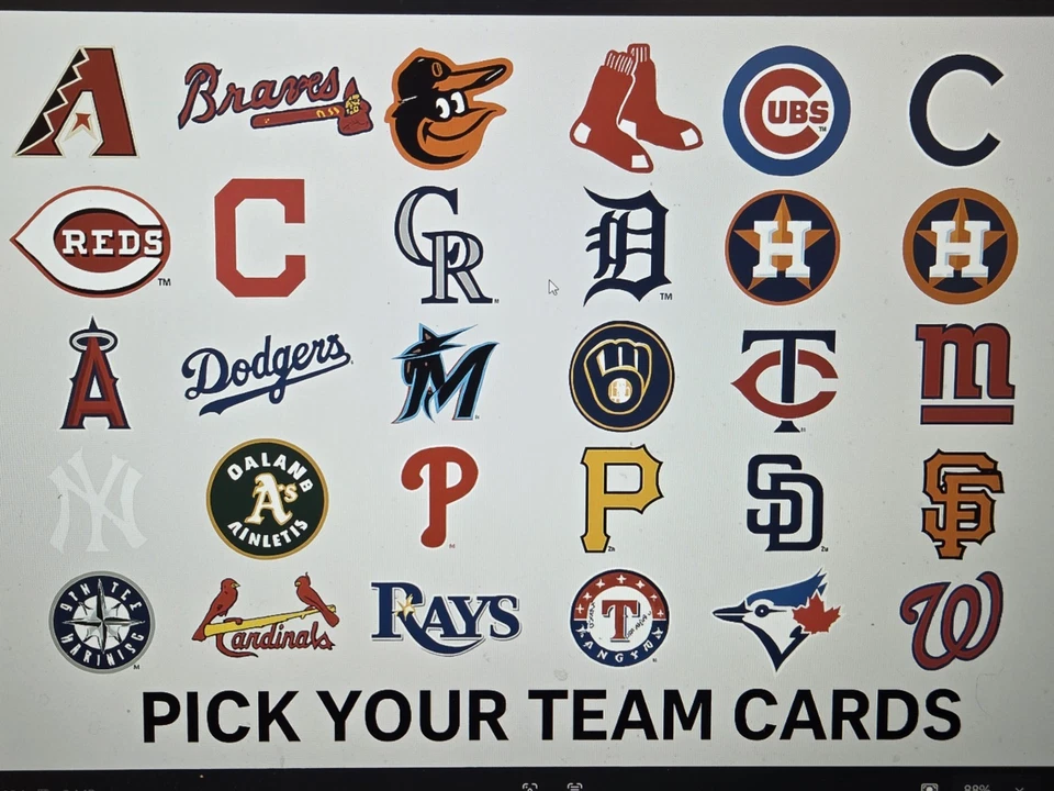 美国职棒大联盟所有时代 75 + 卡套装 - 选择您的团队包含新秀、插入和平行 — 第 1/1 张图片