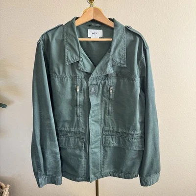 Vintage WeSC Conrad Military Jacket Olive Green Men XL, 2000s Streetwear Utility - Image 1 of 4