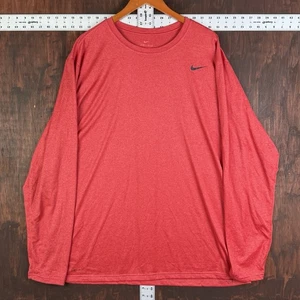 Nike Dri-FIT Legend Long-Sleeve Fitness Top Shirt 718837 Red Men’s 3XLT TALL EUC - Picture 1 of 8