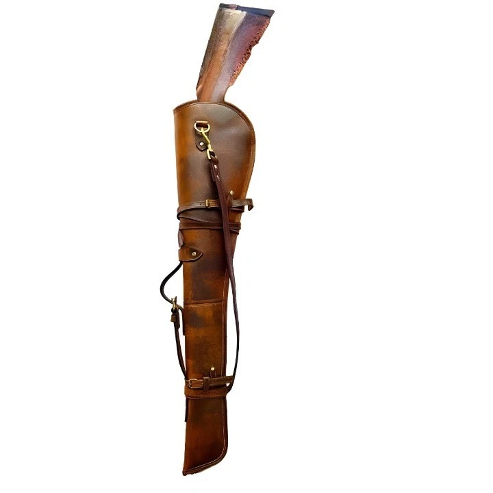 Estuche de cuero para pistola vaina para rifle con correa ajustable estuche de transporte acolchado para caza Foto 1 de 4