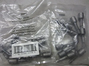 3 pcs IRWIN 94752 3/8" Magnetic Nut Setter Gold Set x 1-7/8" Hex Drill Bits - Picture 1 of 1
