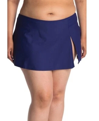 Nicole Miller Slit Skirt Bikini Bottom Women´s Size L Navy               --CH6-- - Image 1 of 2