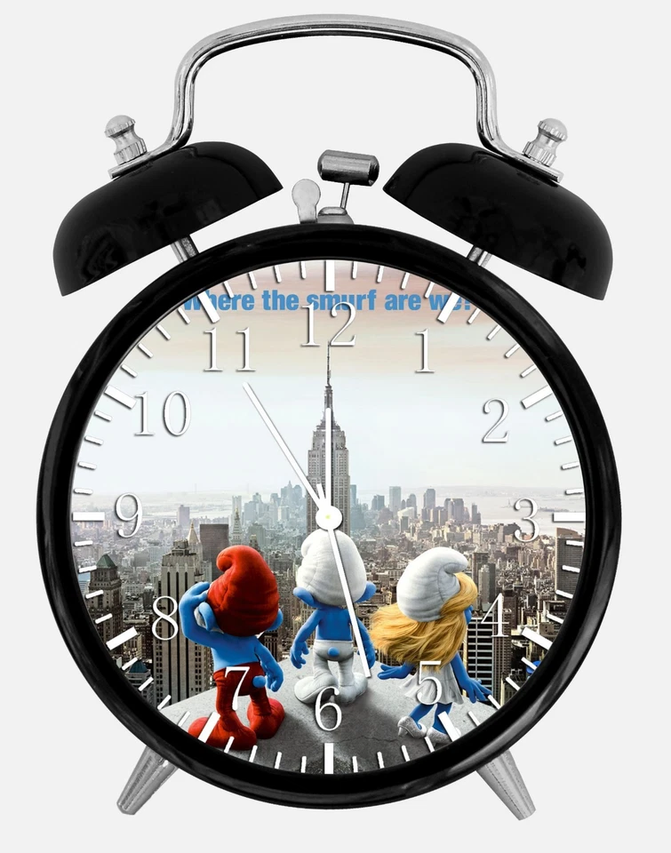 Smurfs будильник настольные часы 3,75» комнаты офиса декор X41 изящный для подарка - Изображение 1 из 1