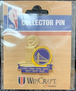 GOLDEN STATE WARRIORS 7x NBA CHAMPIONS COLLECTOR PIN NEW WINCRAFT - Picture 1 of 1