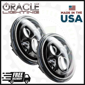 Oracle 7in High Powered LED Headlights No Halo | Fits 2007-2018 Jeep Wrangler JK - Picture 1 of 6