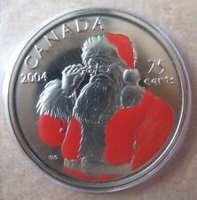 Canada 2004-p 25-cent Santa Claus NBU (Proof-Like) Original Sealed ( One Coin )