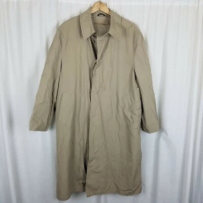 Silver Cloud Thermolite Insulated Placket Trench Coat Mens 40S Removable Liner - Image 1 of 4