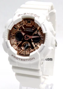 Nuevo Reloj Casio G-Shock Oro Rosa Banda Blanca Hora Mundial GMAS120MF-7A2 $130 - Imagen 1 de 6
