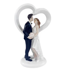 Cake Topper Figurines for Wedding Resin Bride and Groom Cake Decorations - Picture 1 of 12
