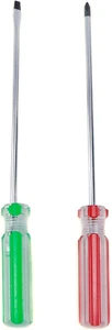 2 Pieces Long Screwdriver Set, Magnetic Tip Screwdriver Flat Head Screwdriver - Picture 1 of 12