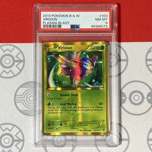 PSA 8 Virizion #103 2013 Pokemon Black & White Plasma Blast 6573 - Picture 1 of 3