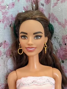 S39 gold plated hoop earrings for 12"doll/Barbie - Picture 1 of 3