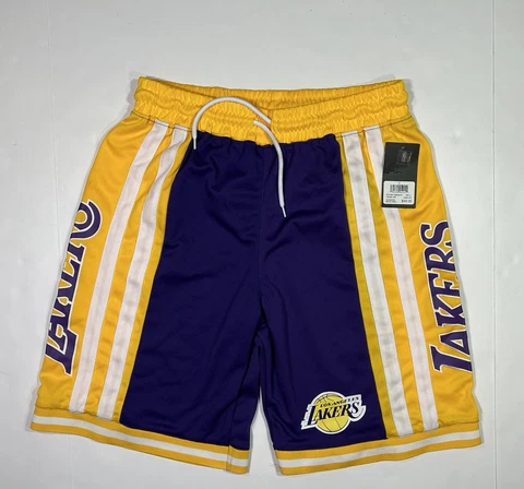 NBA U Los Angeles Lakers Shorts Purple/Yellow No Pockets Men Size M Cover