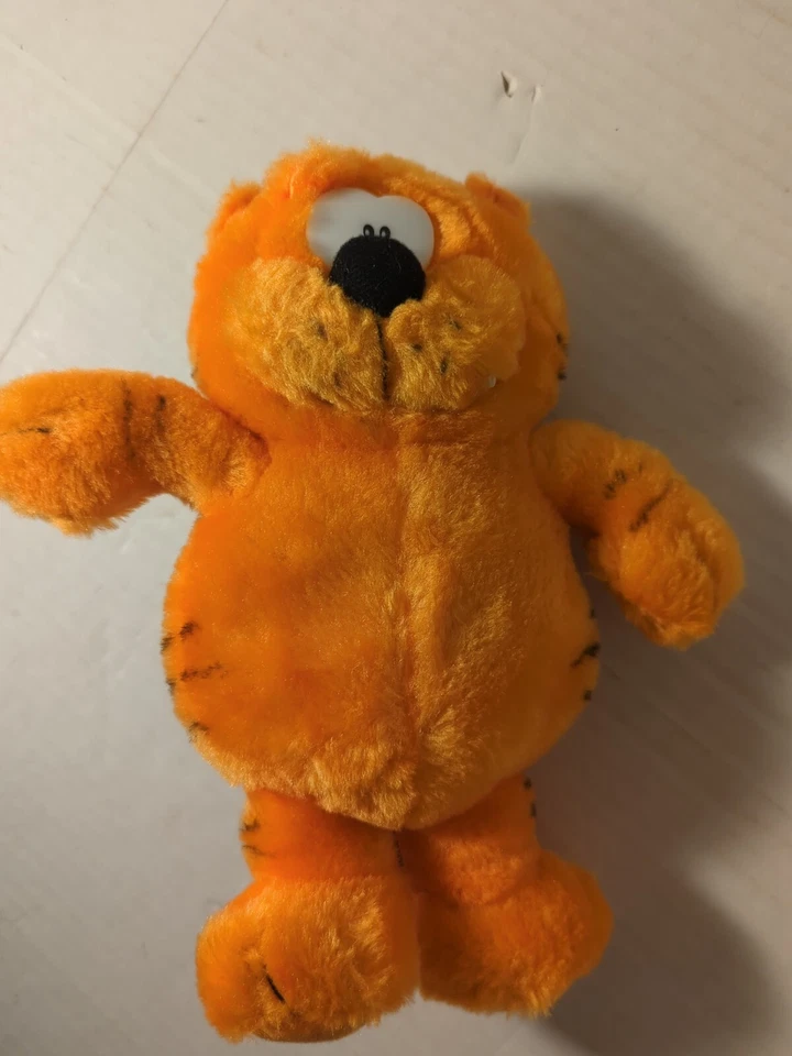 复古 1997 年 Nanco Heathcliff 橙色 10 英寸毛绒卡通猫 超酷 状况良好 — 第 1/4 张图片