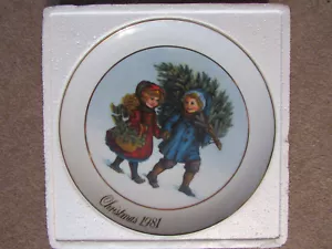 PLACA DE NAVIDAD DE AVON 1981 DECORACIÓN DE PARED recuerdos coleccionables de vacaciones - Imagen 1 de 5
